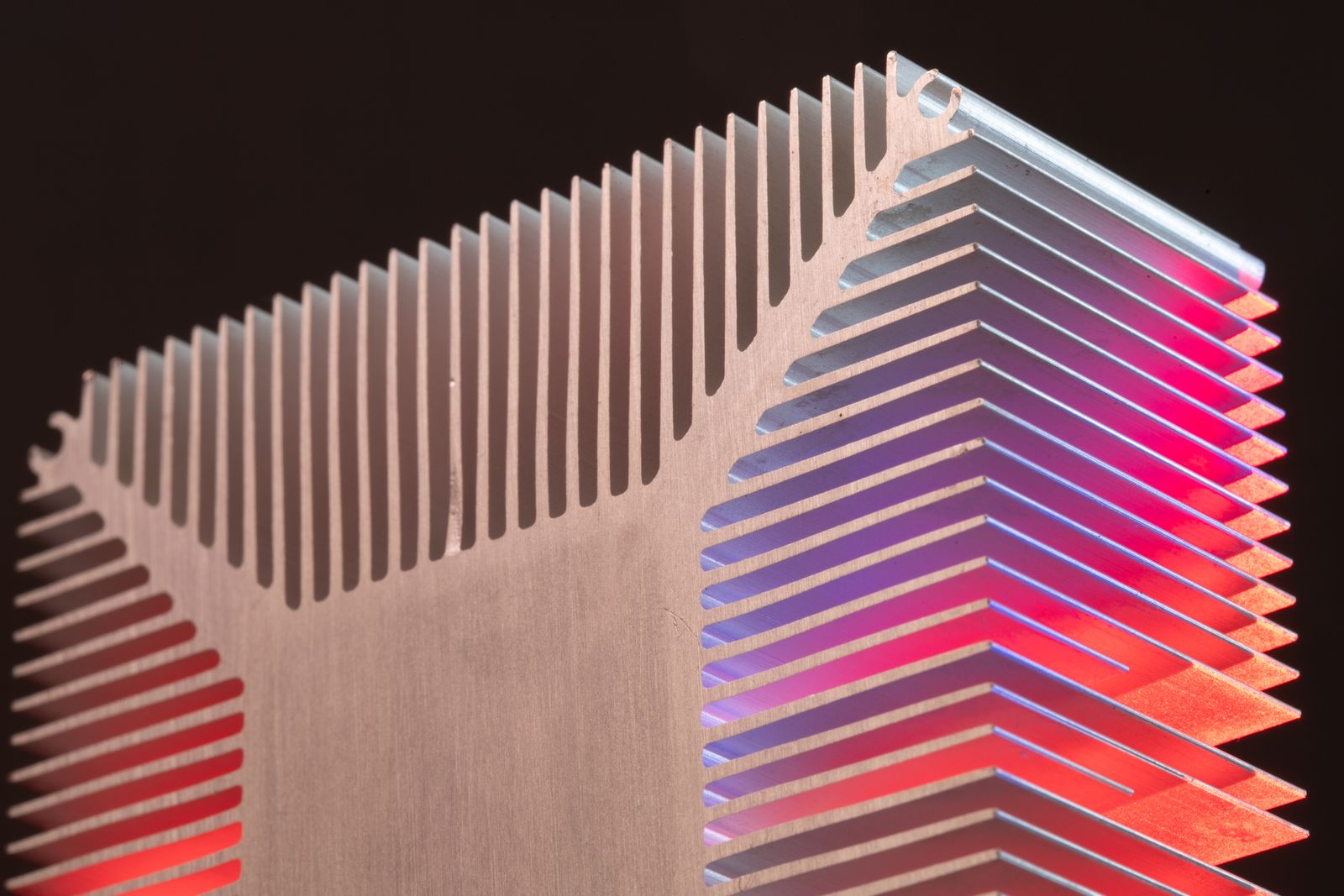 6061 aluminium heatsink finished product with machined surfaces